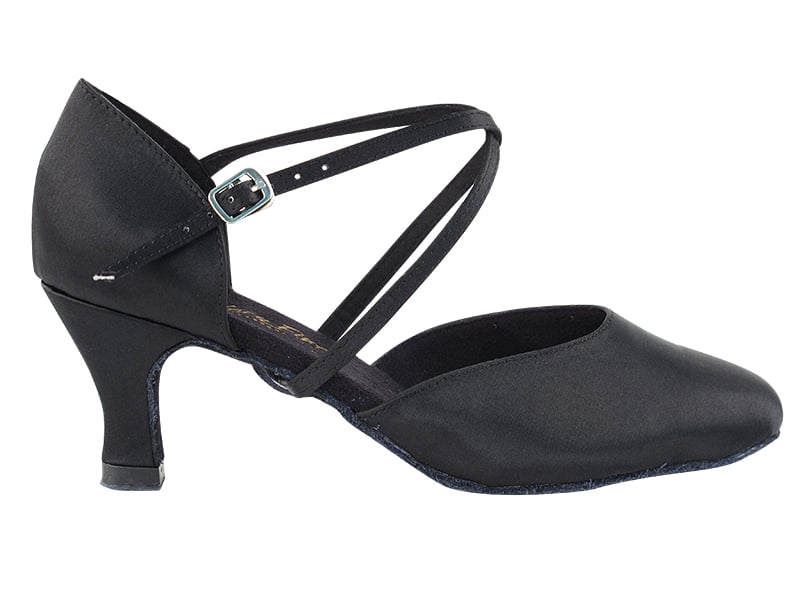 Black Satin Dance heels