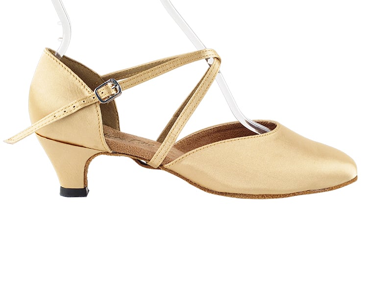 Light Brown Satin & Cuban dance Heel