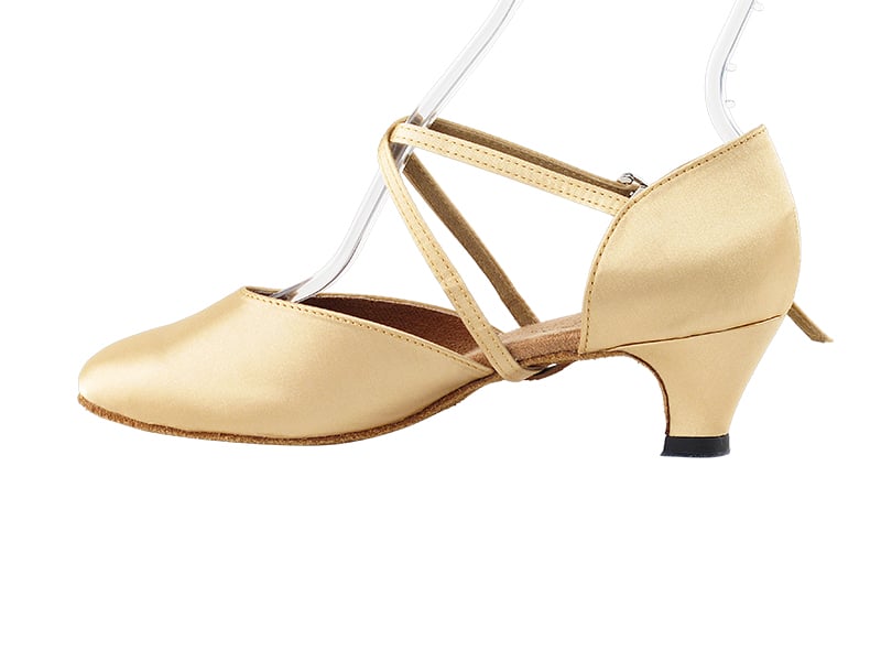 Light Brown Satin & Cuban dance Heel