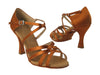 Copper Tan Satin Ballroom Heels