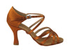 Copper Tan Satin Ballroom Heels