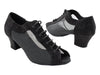 Black Nubuck & Black Mesh Dance shoes