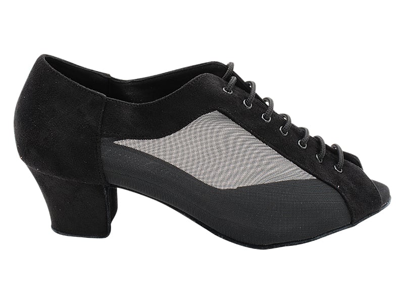 Black Nubuck & Black Mesh Dance shoes