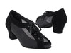 Black Nubuck & Black Mesh Dance shoes