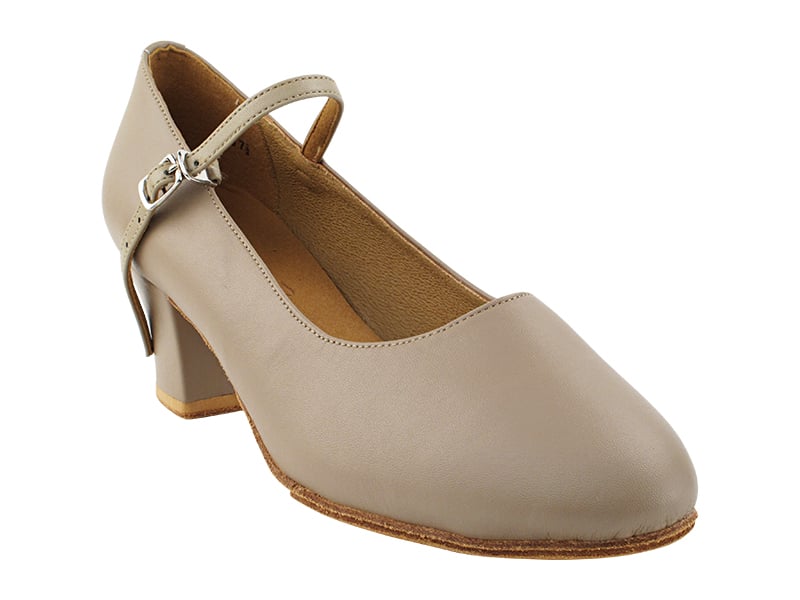 Beige Leather Dance shoes