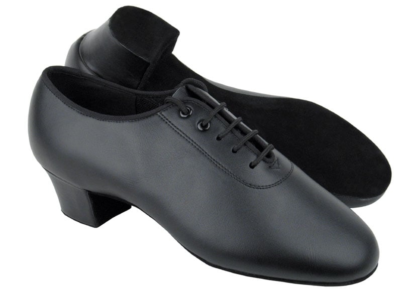 Black leather jazz shoes