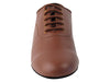 Coffee brown leather dance shoes