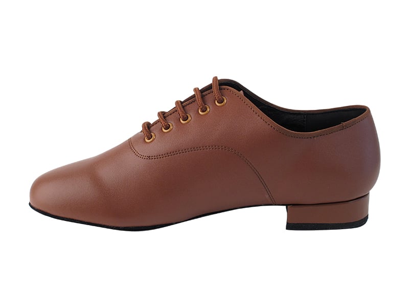 Coffee brown leather dance shoes