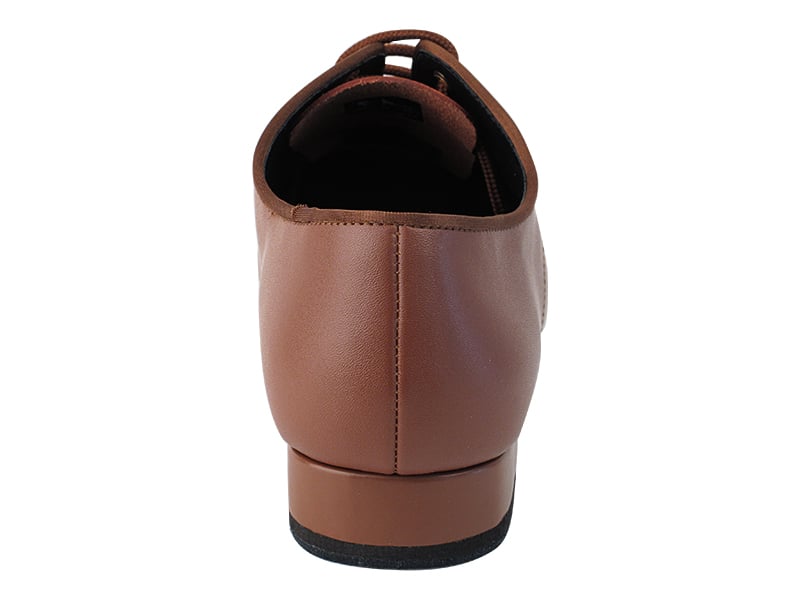 Coffee brown leather dance shoes