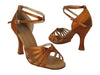 Copper Tan Satin Ballroom Heels