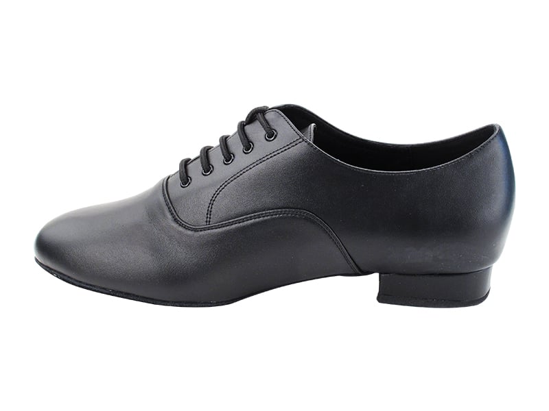 Black leather dance shoes