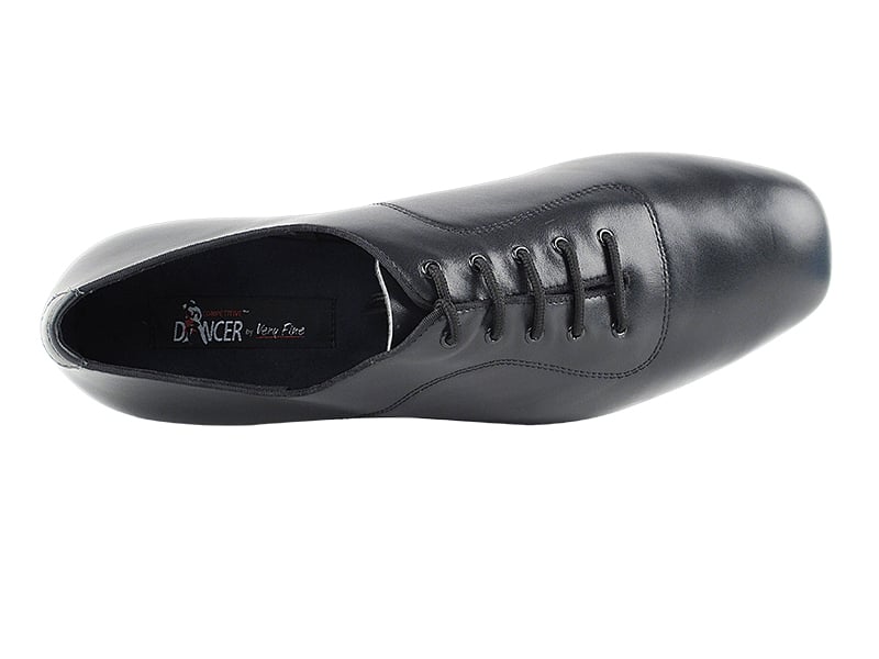 Black leather dance shoes