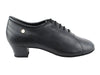 Black leather dance shoes