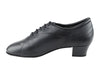 Black leather dance shoes