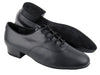 Black leather dance shoes