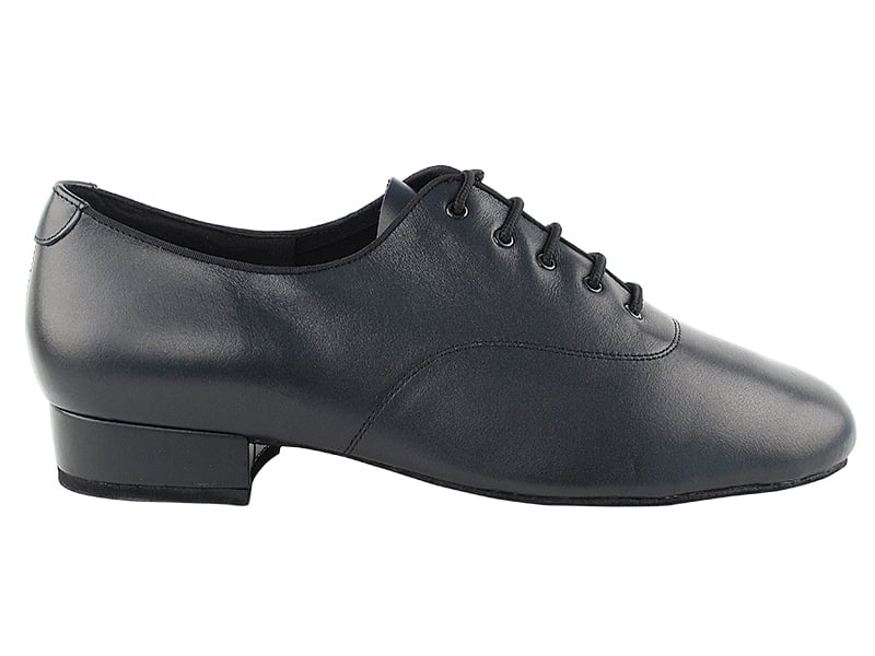 Black leather dance shoes