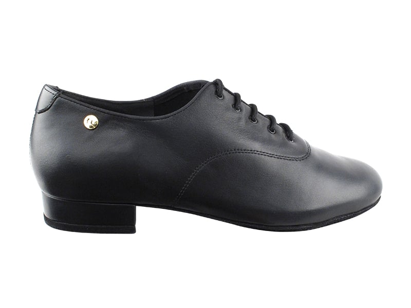 Black leather dance shoes