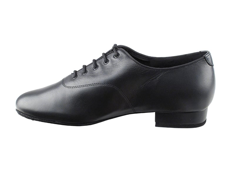 Black leather dance shoes