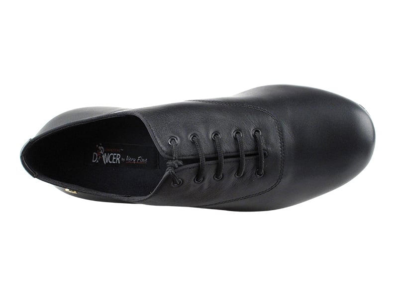 Black leather dance shoes