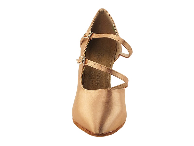 Tan Satin Dance heels