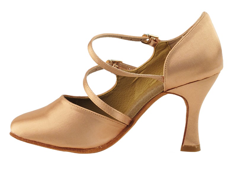 Tan Satin Dance heels