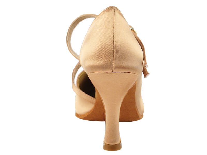 Tan Satin Dance heels