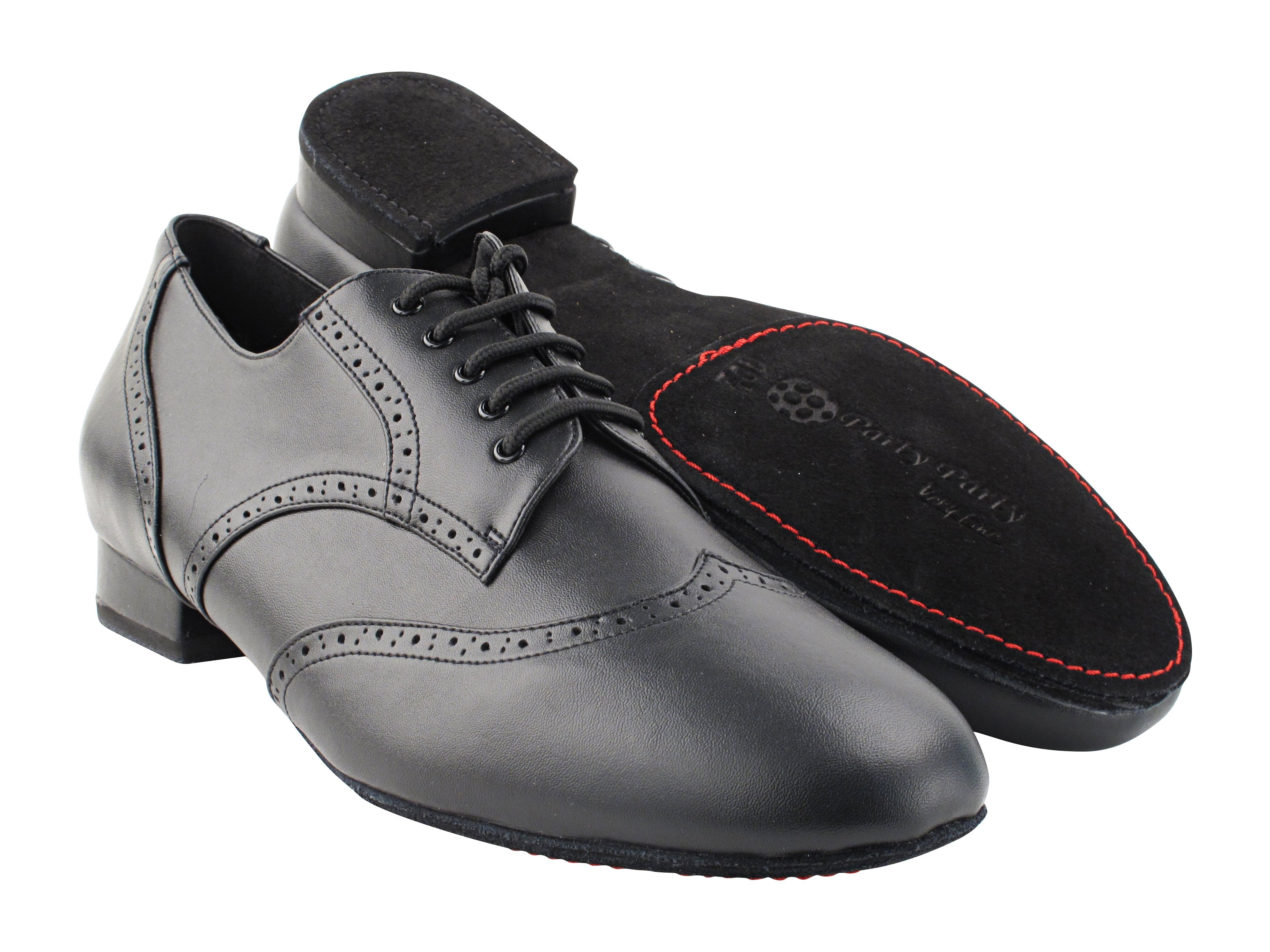 Black leather dance shoes: classic, versatile footwear