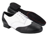 Black and white leather dance shoes