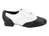 Black and white leather dance shoes