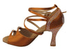 Copper Tan Satin Ballroom Heels