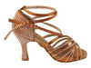 Copper Tan Satin Ballroom Heels