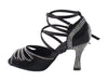 Black Satin Ballroom Heels