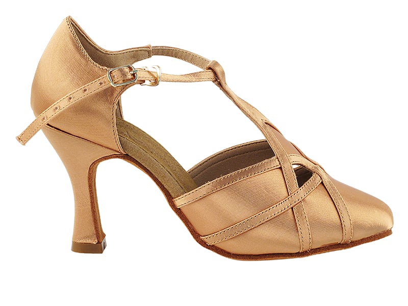 Tan Satin Dance heels