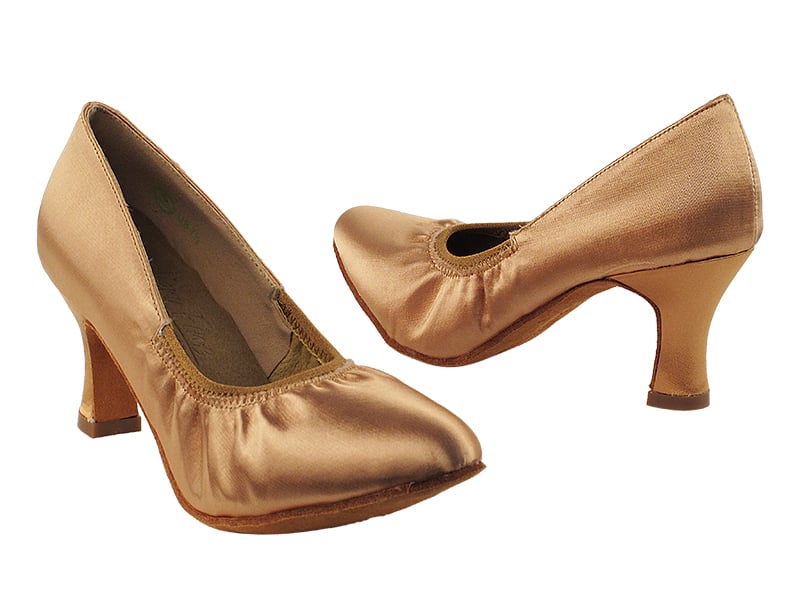 Tan Satin Dance heels