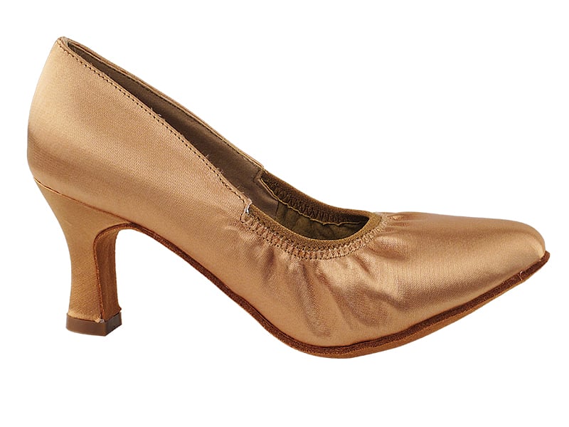 Tan Satin Dance heels