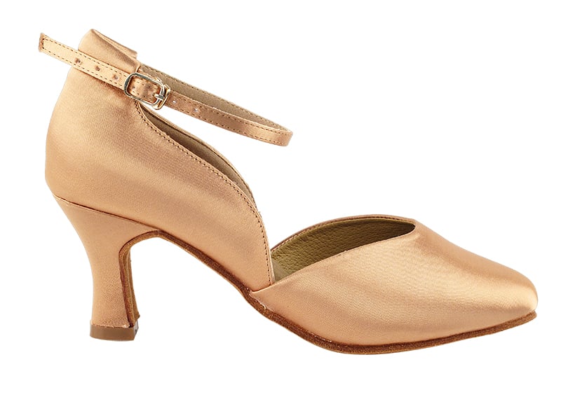 Tan Satin Dance Heels