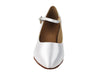 White Satin Dyeable dance heels