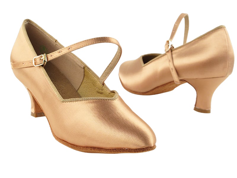 Tan Satin Dance heels