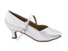 White satin dyeable dance heels