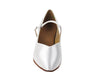 White satin dyeable dance heels