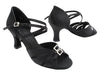 Black Satin Ballroom heels