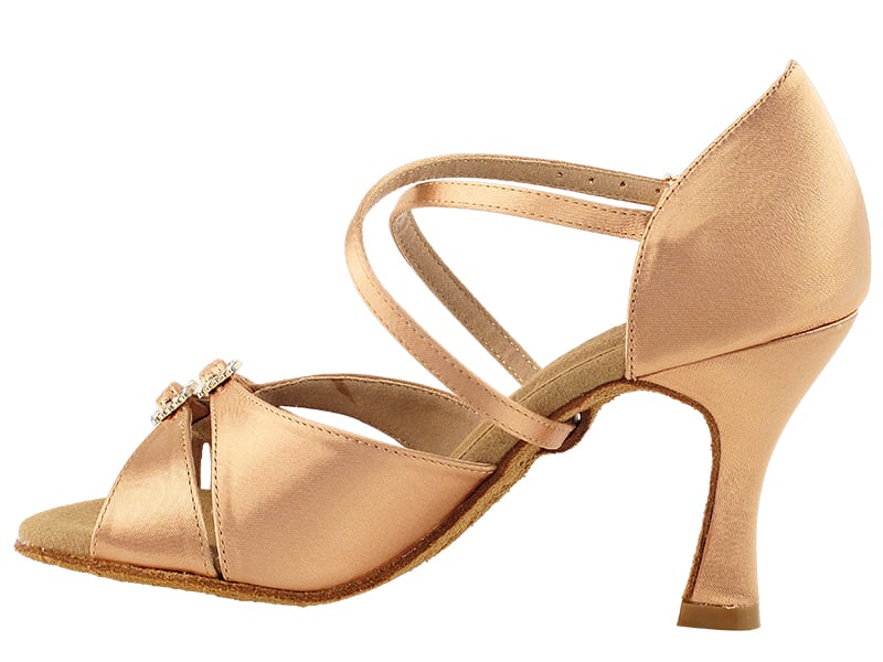 Tan Satin Ballroom heels