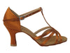 Copper Tan Satin Ballroom heels