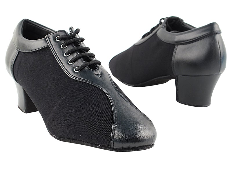 Oxford black leather dance shoes