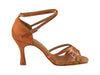 Dark Tan Satin Ballroom heels