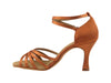 Dark Tan Satin Ballroom heels