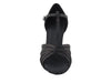 Black satin ballroom heels: sleek, chic footwear