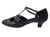 Black Scale & Patent Trim Ballroom heels