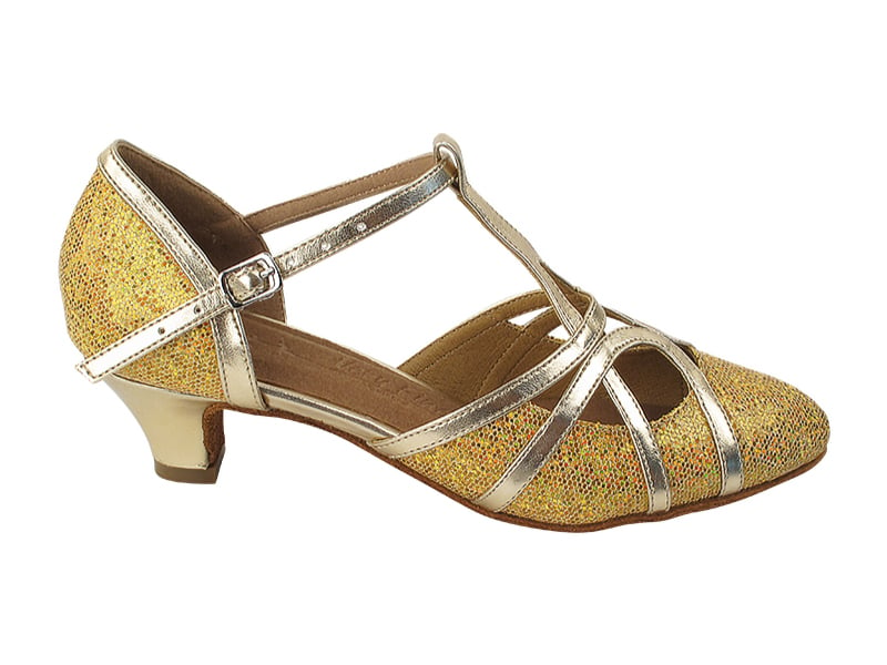 Gold Scale & Gold Trim Ballroom heels