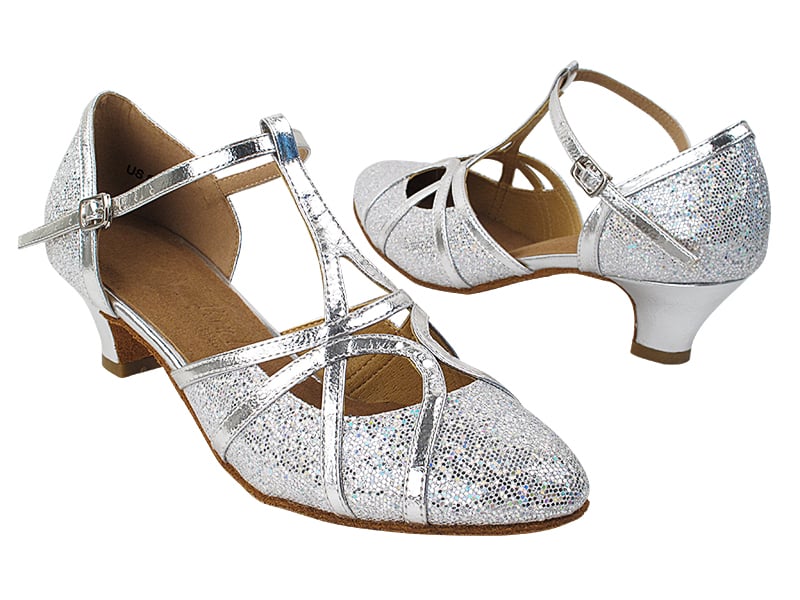 Silver Scale & Trim Dance heels